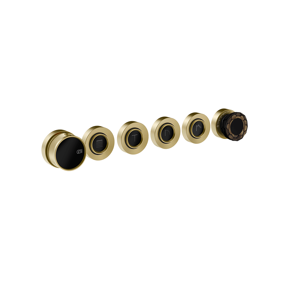 Gessi Shower Mixer 74836 in Brass Brushed Pvd