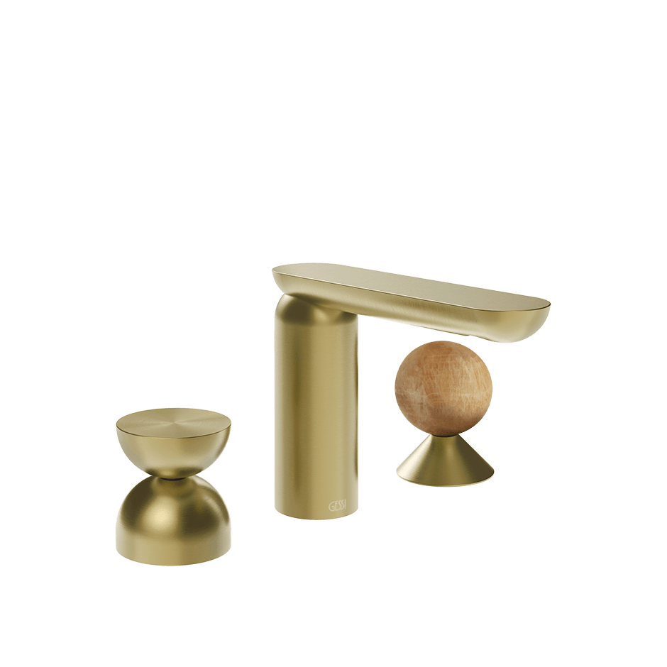Gessi Washbasin Group 74938 in Brass Brushed Pvd