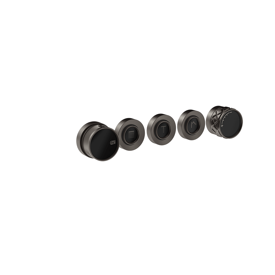 Gessi Shower Mixer 78136 in Black Metal Br. Pvd