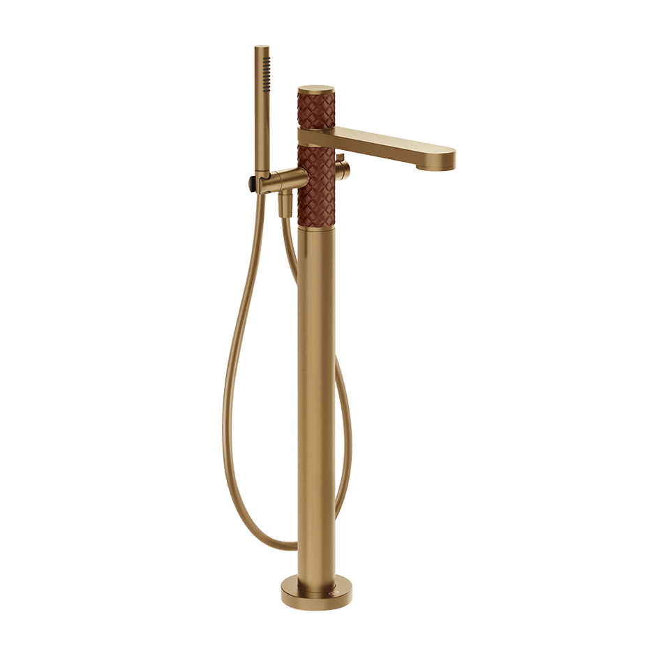 Gessi Bath Mixer 78228 in Red Cherry/Warm Bronze Br. Pvd