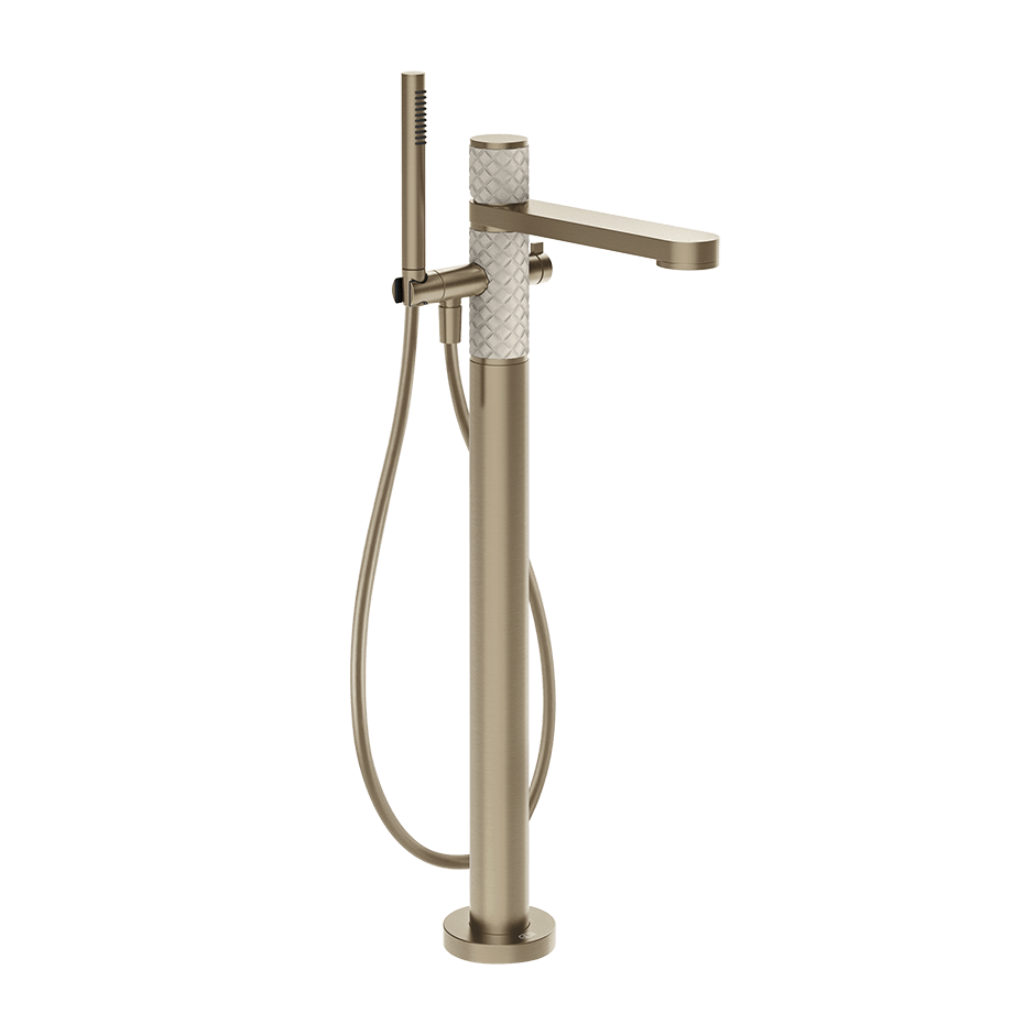 Gessi Bath Mixer 78228 in Crème/Finox Brushed Nickel
