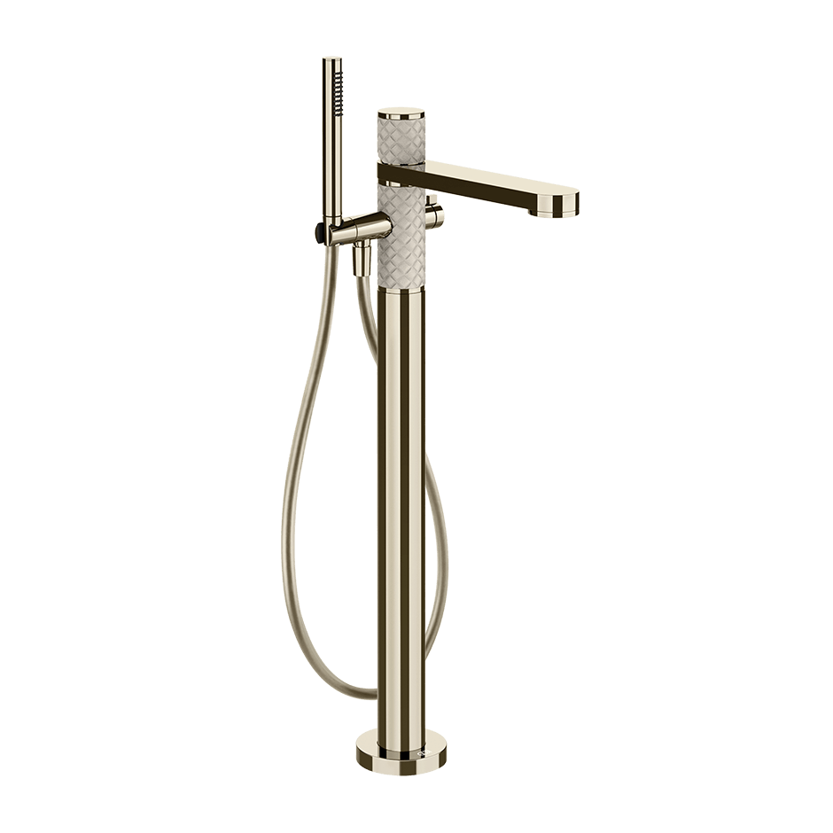 Gessi Bath Mixer 78228 in Crème/Nickel Pvd