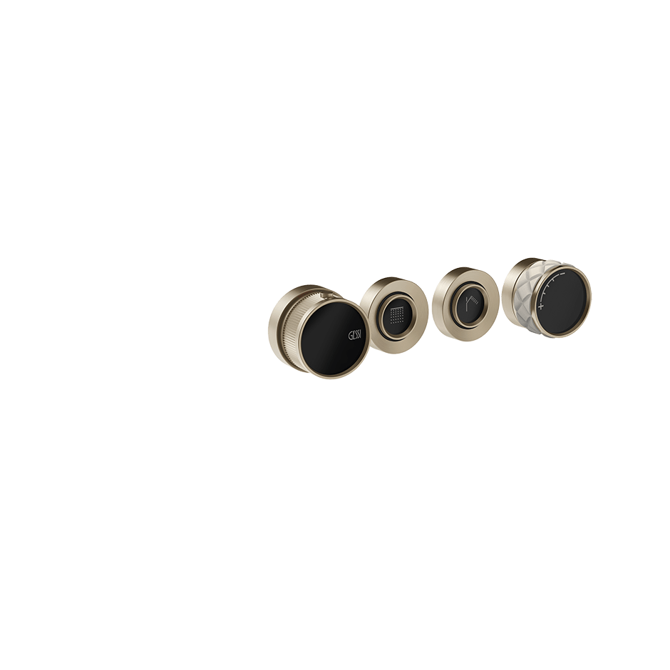 Gessi Shower Mixer 78234 in Crème/Finox Brushed Nickel