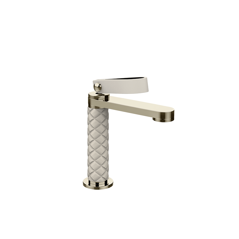 Gessi Washbasin Mixer 78402 in Crème/Nickel Pvd
