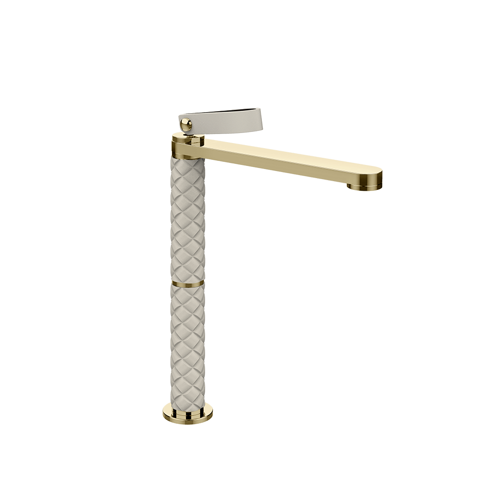Gessi Washbasin Mixer 78404 in Crème/Brass Pvd