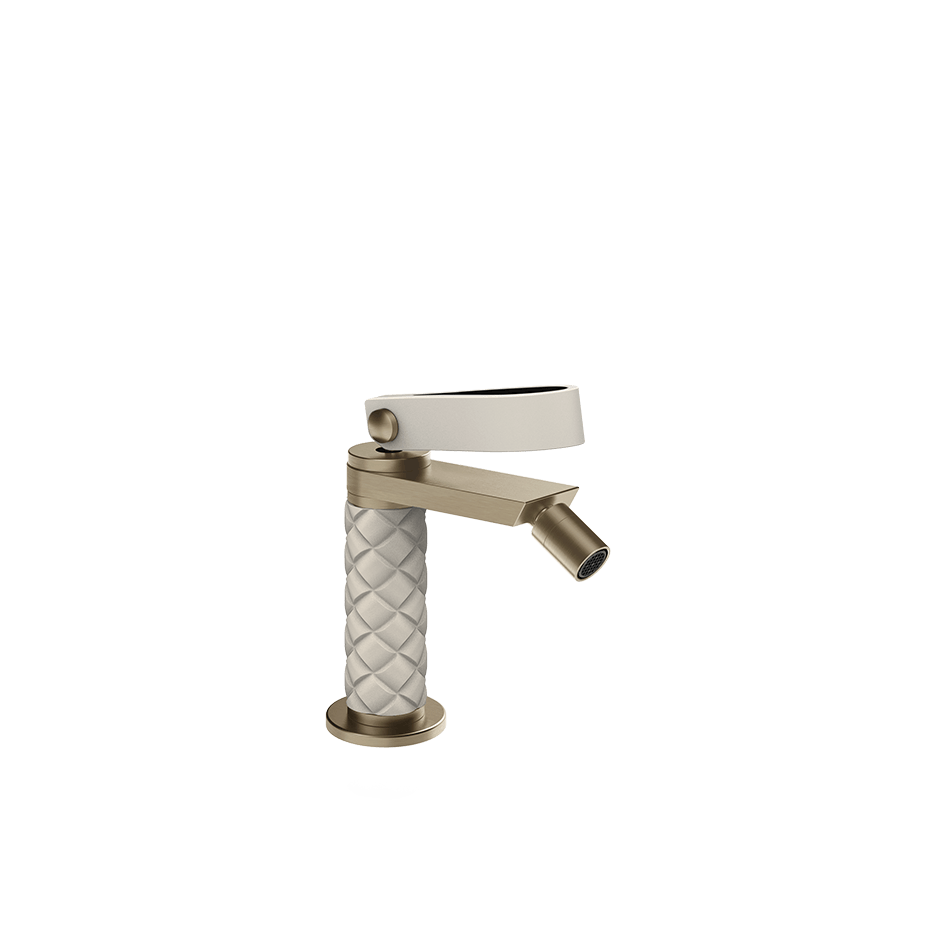 Gessi Bidet Mixer 78467 in Crème/Finox Brushed Nickel