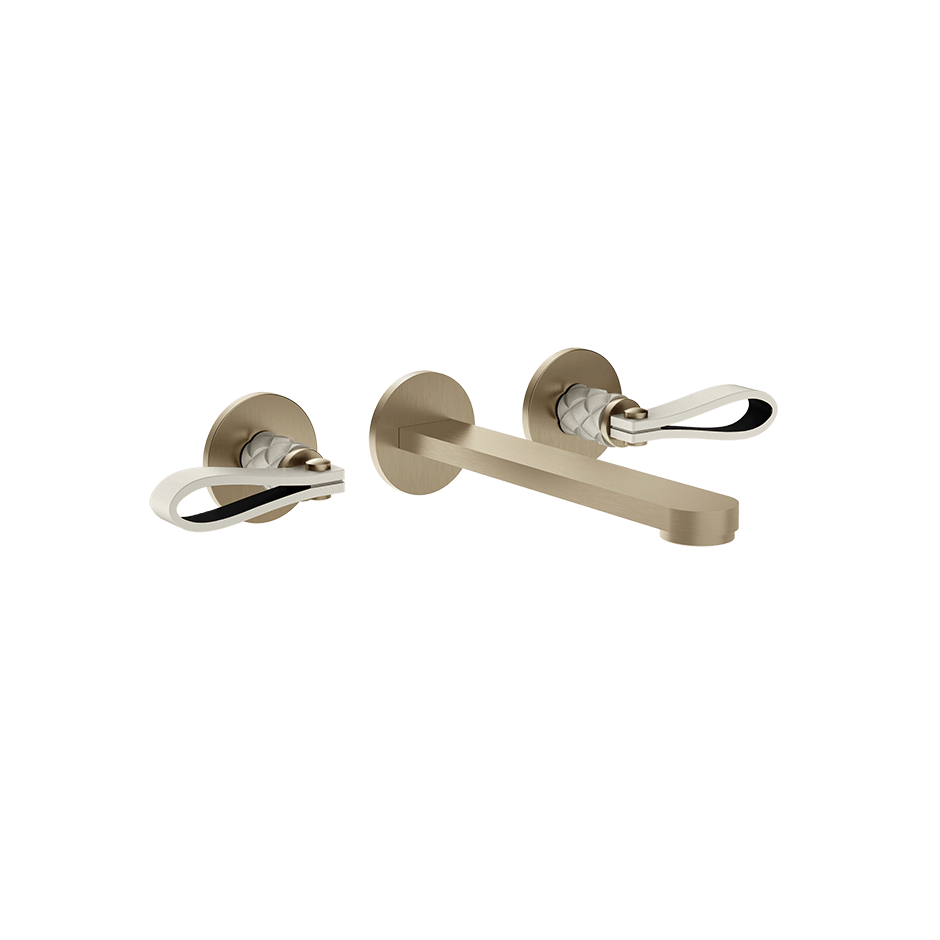 Gessi Washbasin Group 78490 in Crème/Finox Brushed Nickel