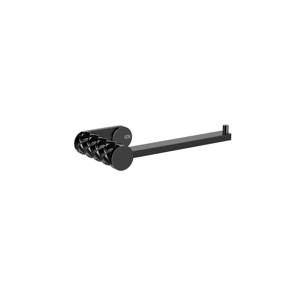 Gessi Paper Roll Holder 78555 in Black Metal Pvd