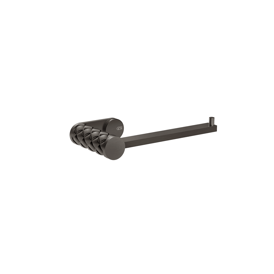Gessi Paper Roll Holder 78555 in Black Metal Br. Pvd