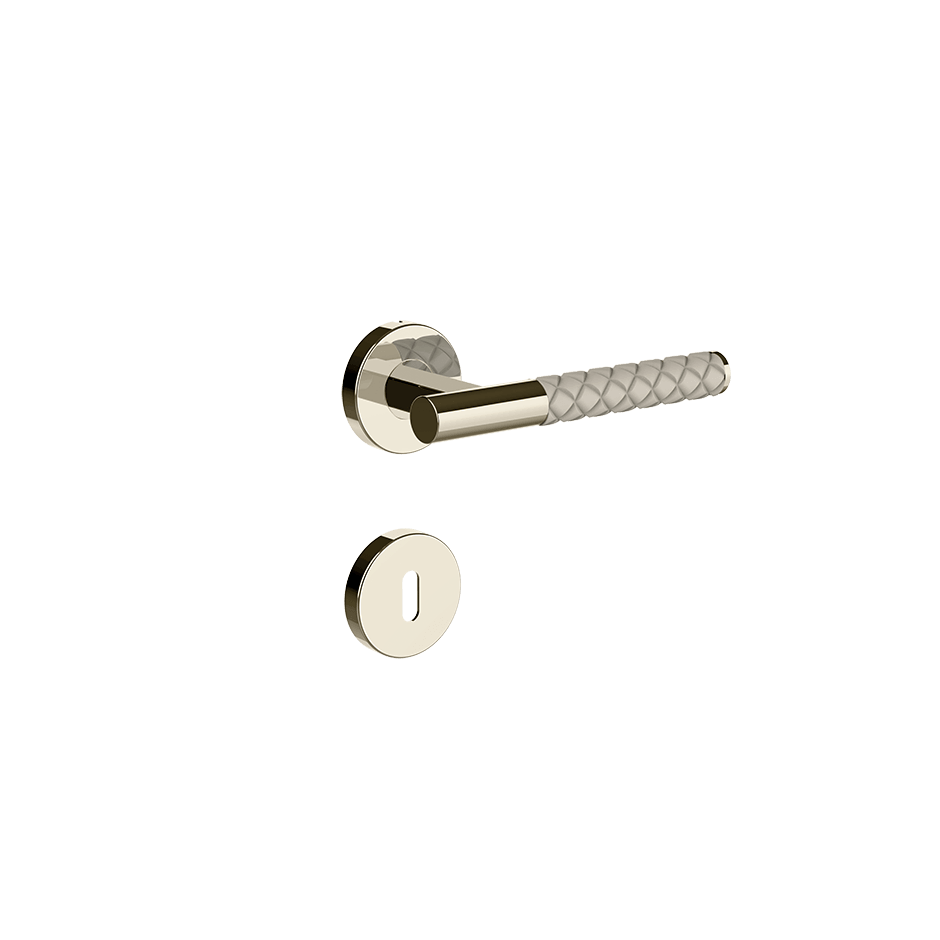 Gessi Internal Door Handle 78640 in Crème/Nickel Pvd