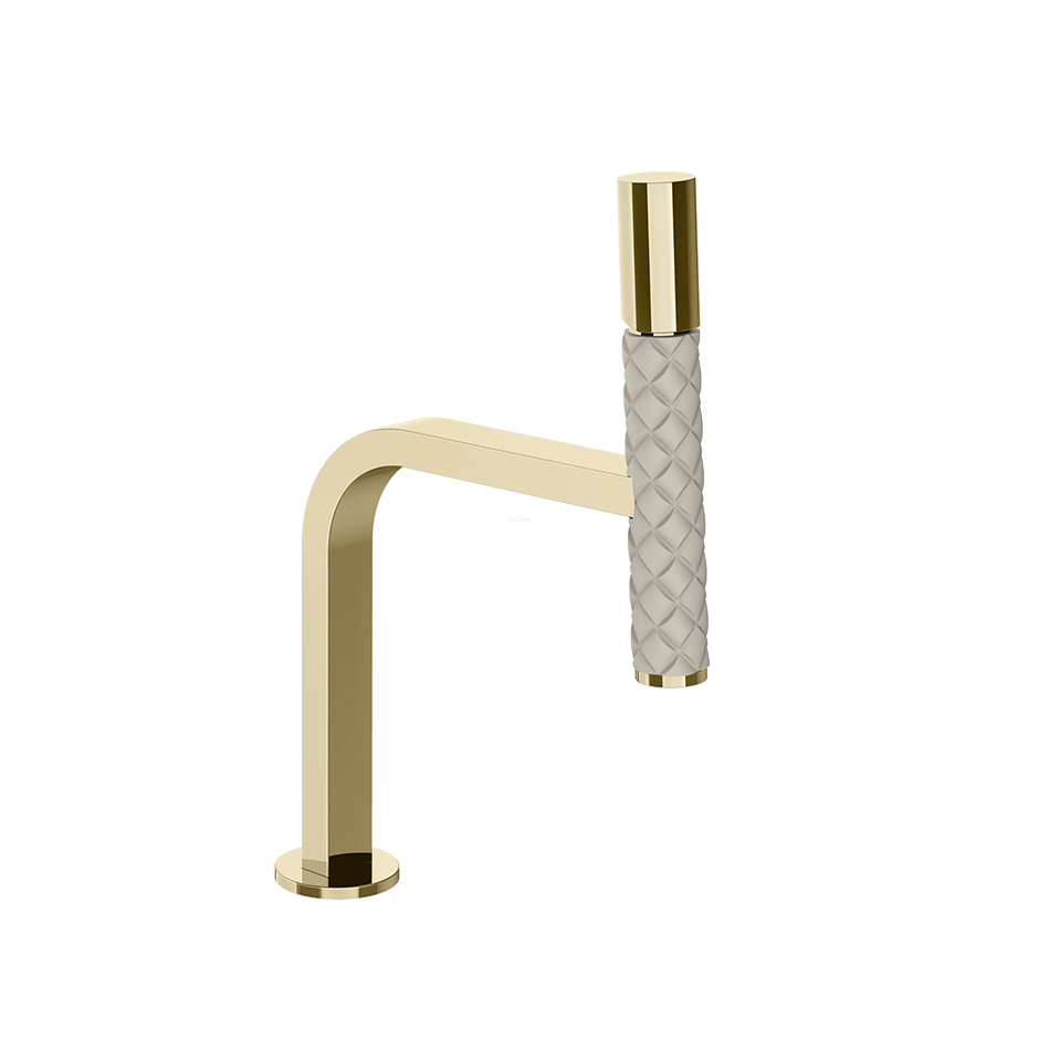 Gessi Washbasin Mixer 78651 in Crème/Brass Pvd