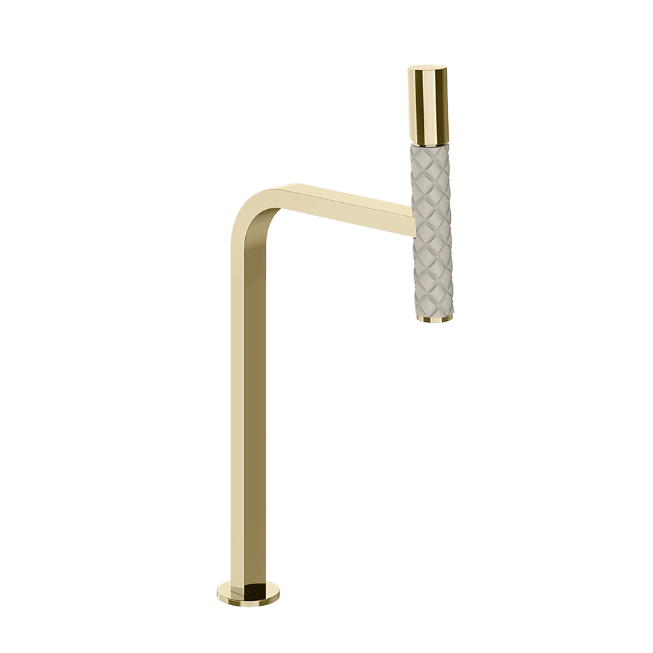 Gessi Washbasin Mixer 78653 in Crème/Brass Pvd