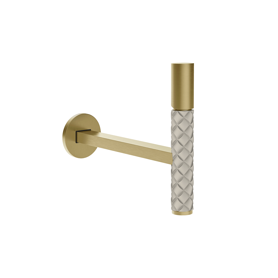 Gessi Washbasin Mixer 78688 in Crème/Brass Brushed Pvd