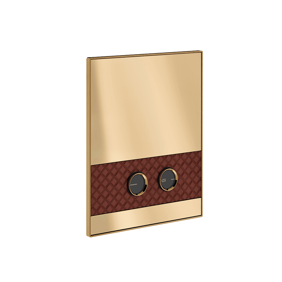 Gessi Flush Plate 78917 in Red Cherry/Warm Bronze Br. Pvd