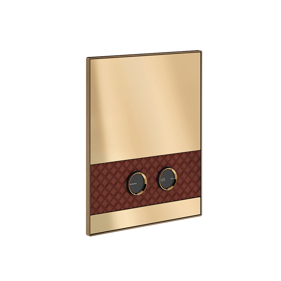 Gessi Flush Plate 78921 in Red Cherry/Coffee Bronze Br.