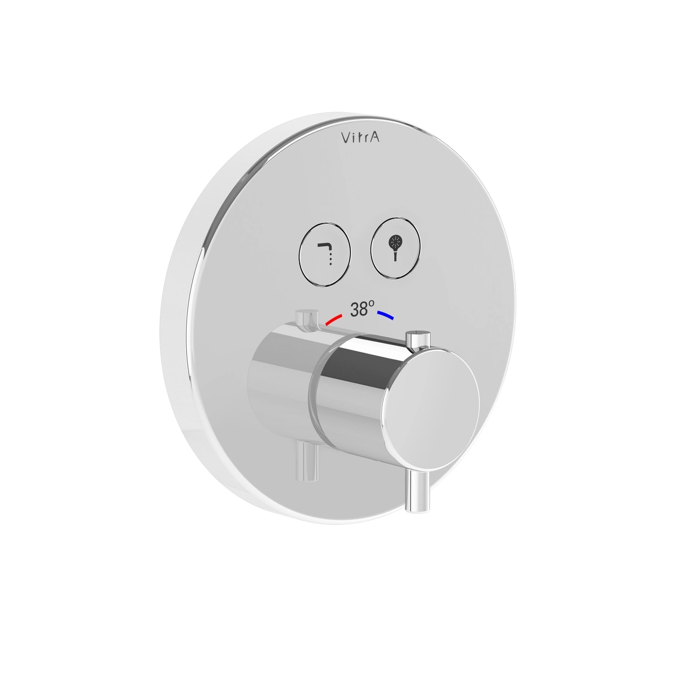 VitrA Aquacontrol Thermostatic Built-in Bath/Shower Mixer - Round A42718EXP
