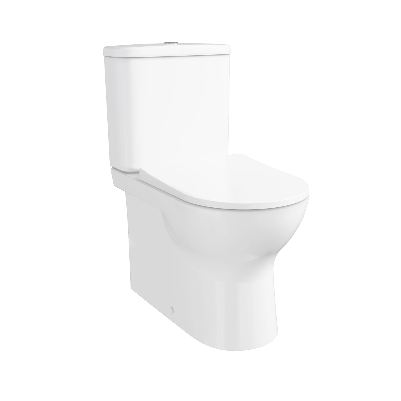 VitrA S20 Round Close-Coupled Toilet - Back-to-Wall WC Pan, 63cm 7703L003-0585
