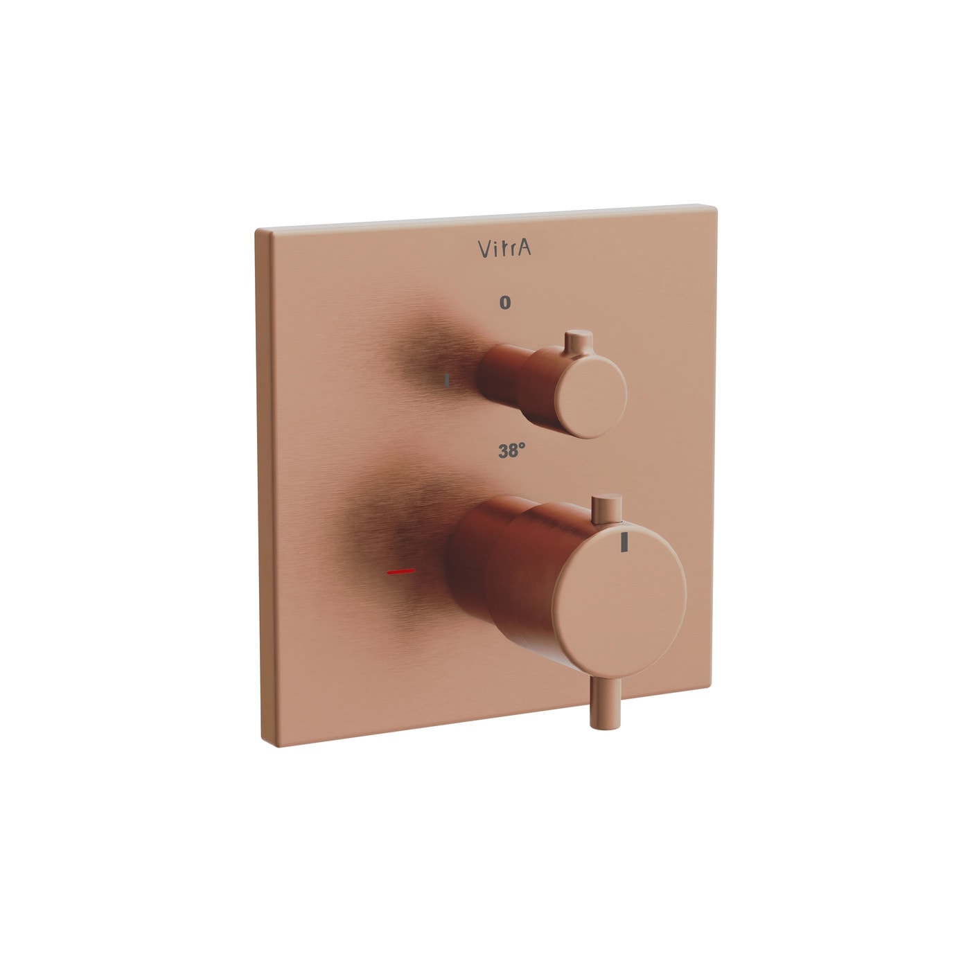 VitrA Aquaheat Thermostatic Built-in Bath/Shower Mixer - Square A4326824EXP