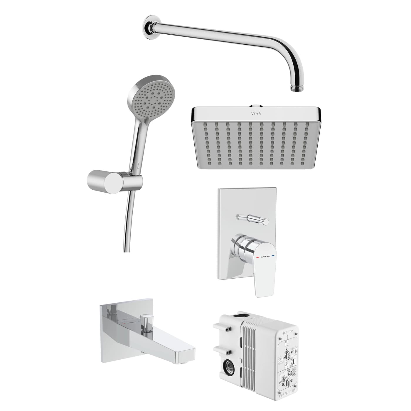 Flow Square Concealed Bathroom Set A49322