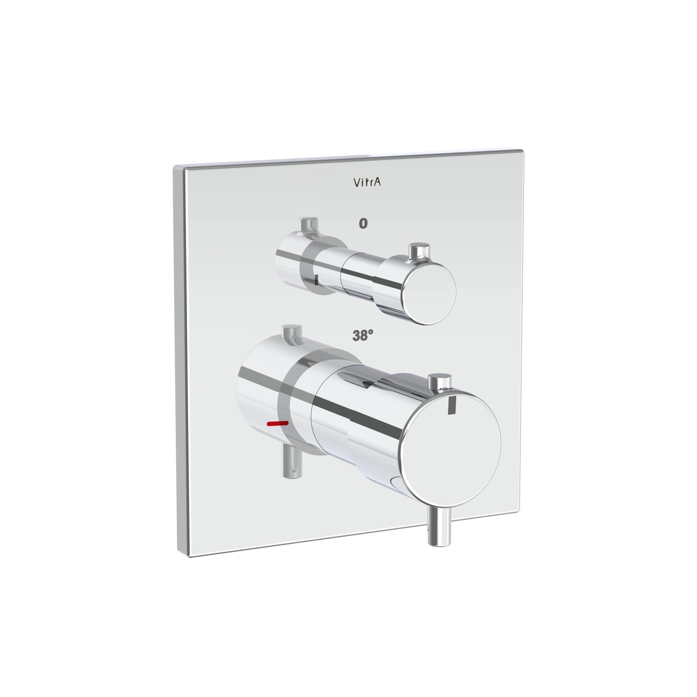 VitrA Aquaheat Thermostatic Built-in Bath/Shower Mixer - Square A43268EXP