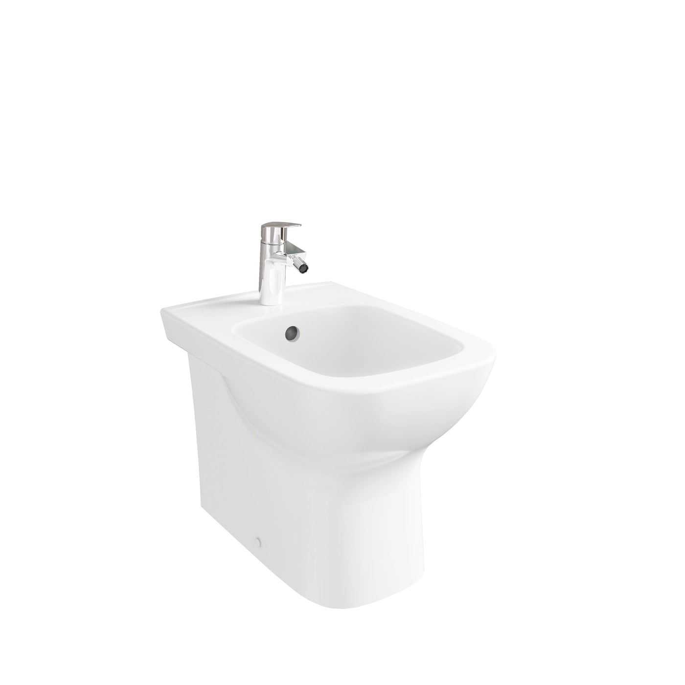 VitrA S20 Square Floor-Standing Bidet, 52cm 7699L003-0288