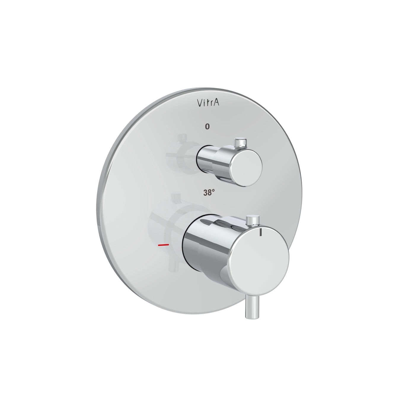 VitrA Aquaheat Thermostatic Built-in Shower Mixer - Round A43348EXP