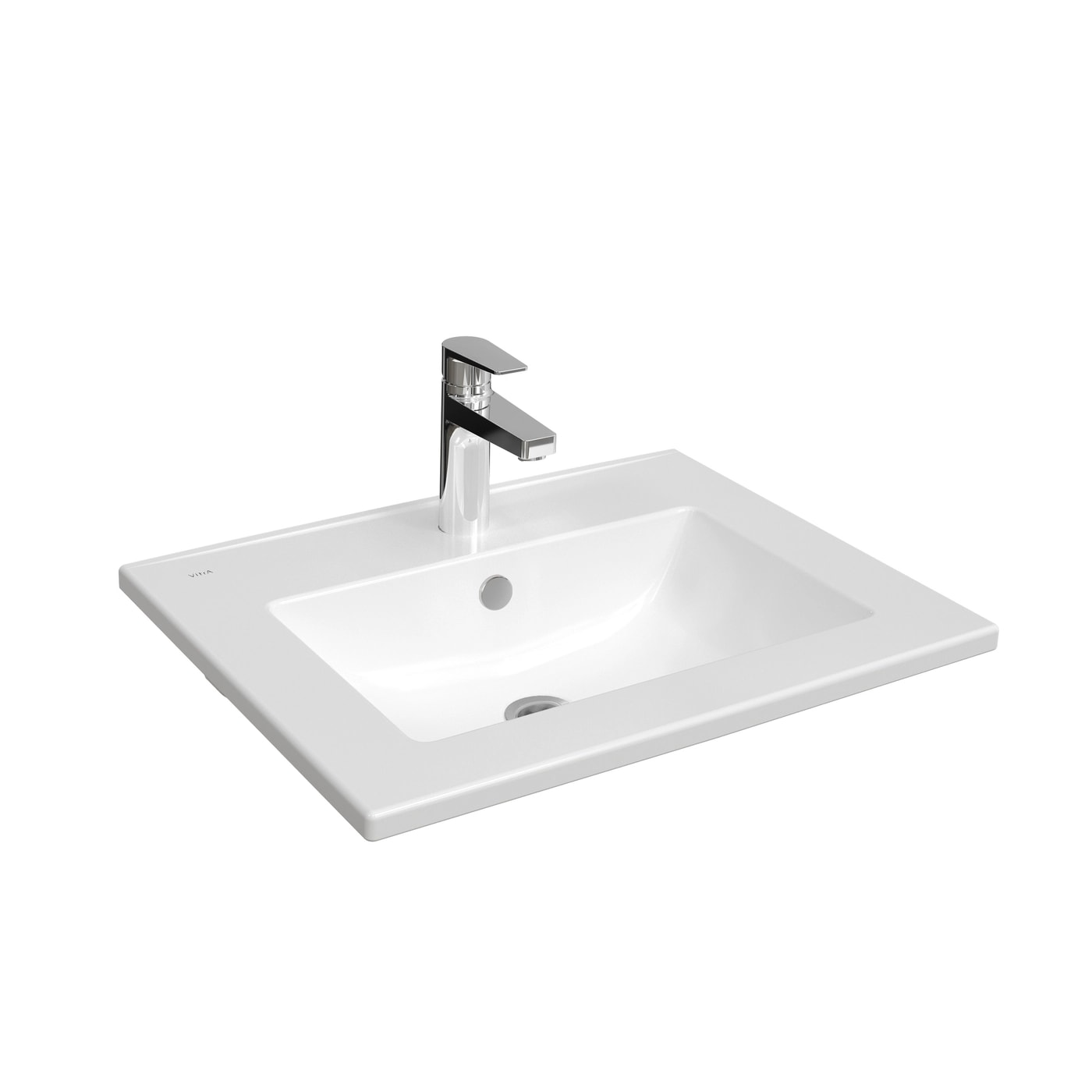 VitrA S20 Square Vanity Washbasin, 1TH, 60cm 7676B003-0001