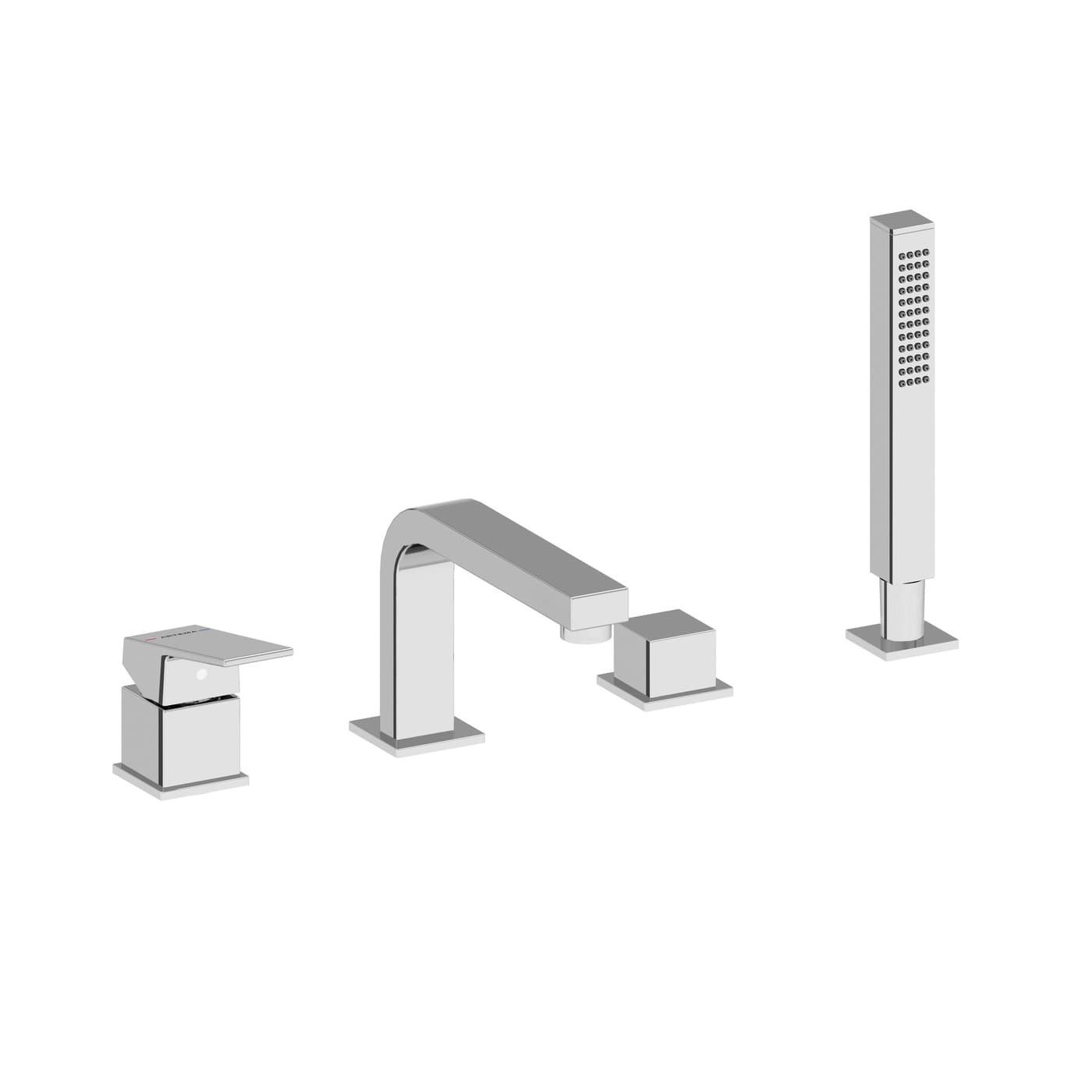 Minimax Square Four-Hole Deck-Mounted Bath Mixer A43590