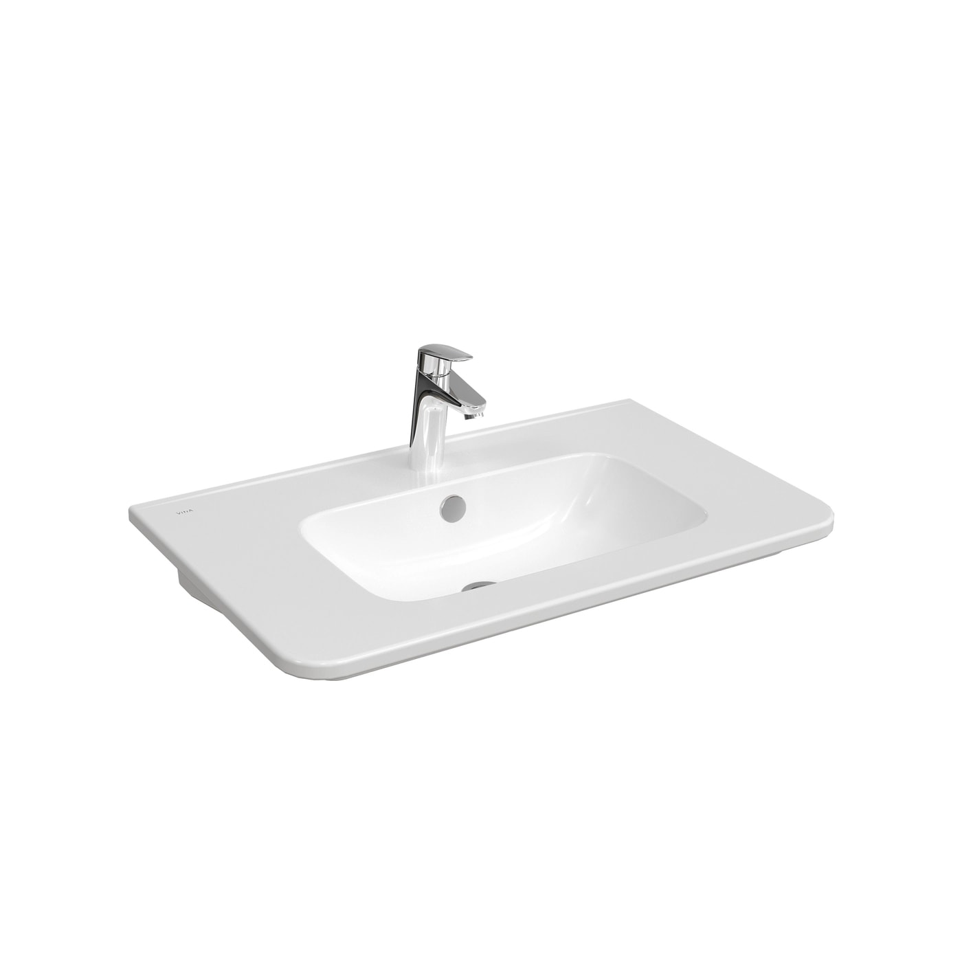VitrA S20 Round Vanity Washbasin, 1TH, 80cm 7681B003-0001