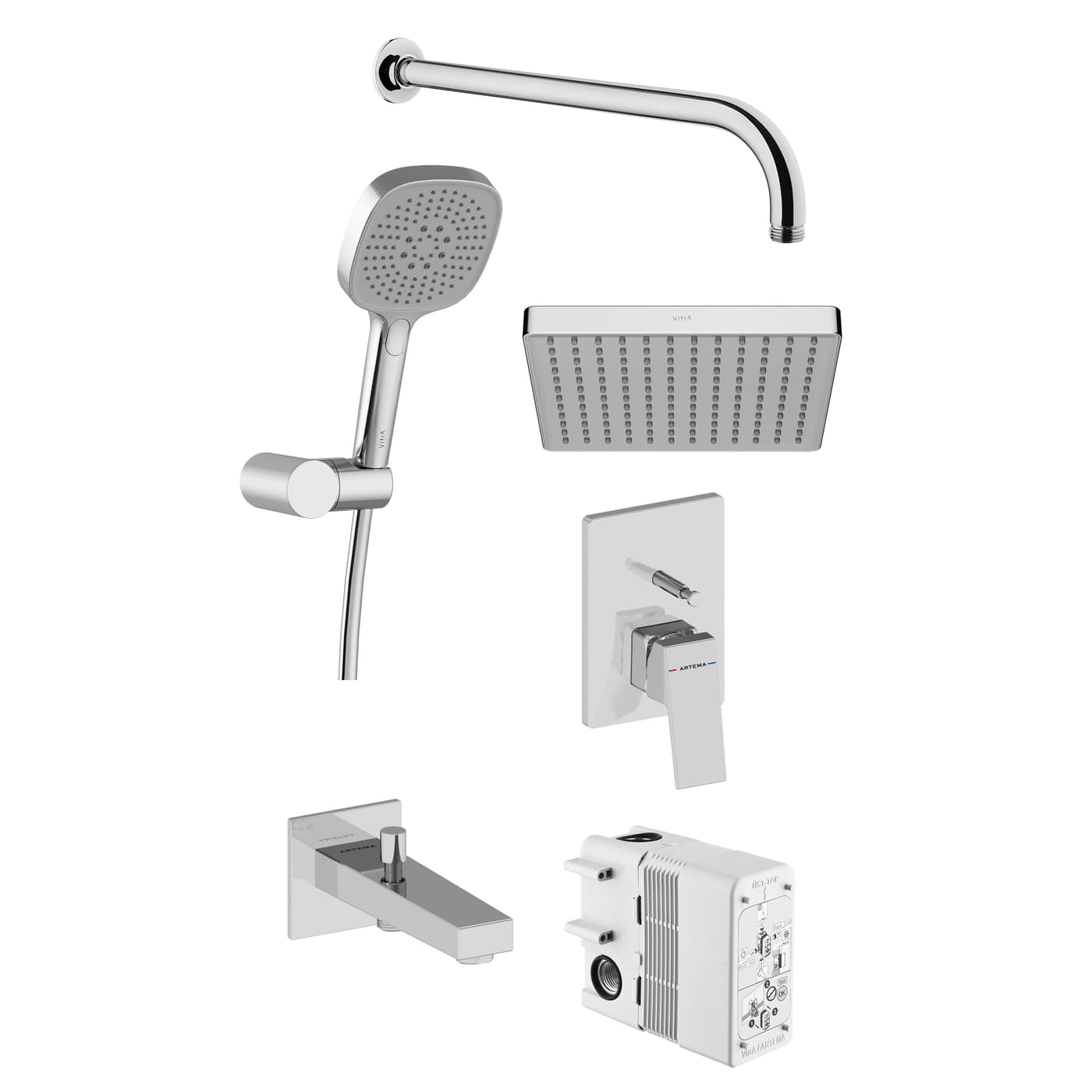 Minimax Square Concealed Bathroom Set A49325