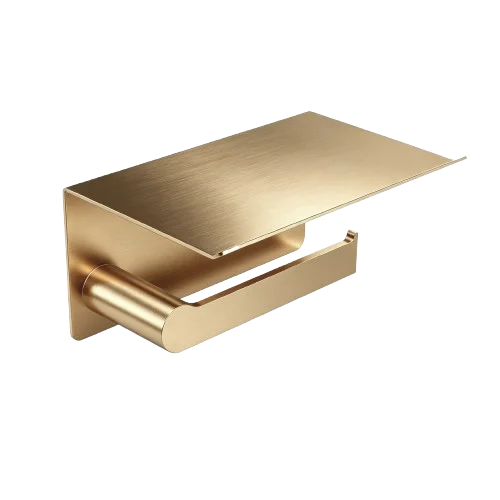 Oceandell Wall Mounted Toilet Roll Holder - Brushed Gold APW-002