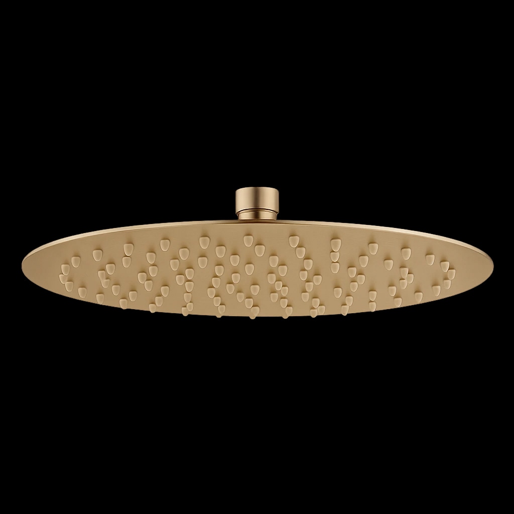 Oceandell Round Rain Shower Head SHA-0112-LG in Light Luxury Gold - Brushed (LG)