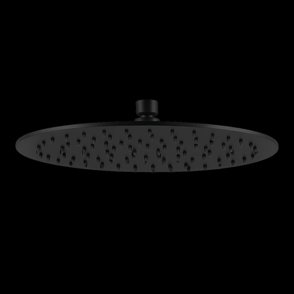 Oceandell Round Rain Shower Head SHA-0112-MB in Matte Black (MB)