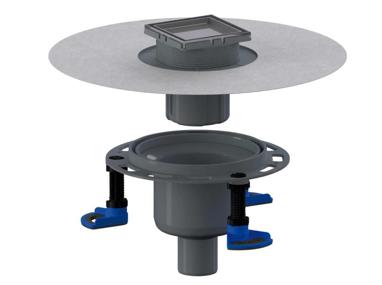Dallmer Floor drain DallDrain Individual vertical, DN 50/DN 100, 100 x 100 mm 517203 product view