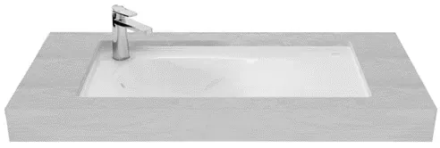 TOTO Under Counter Lavatory 1 Tap Hole w/bracket (Left) (790 x 410 mm) LW278JLW/F#W