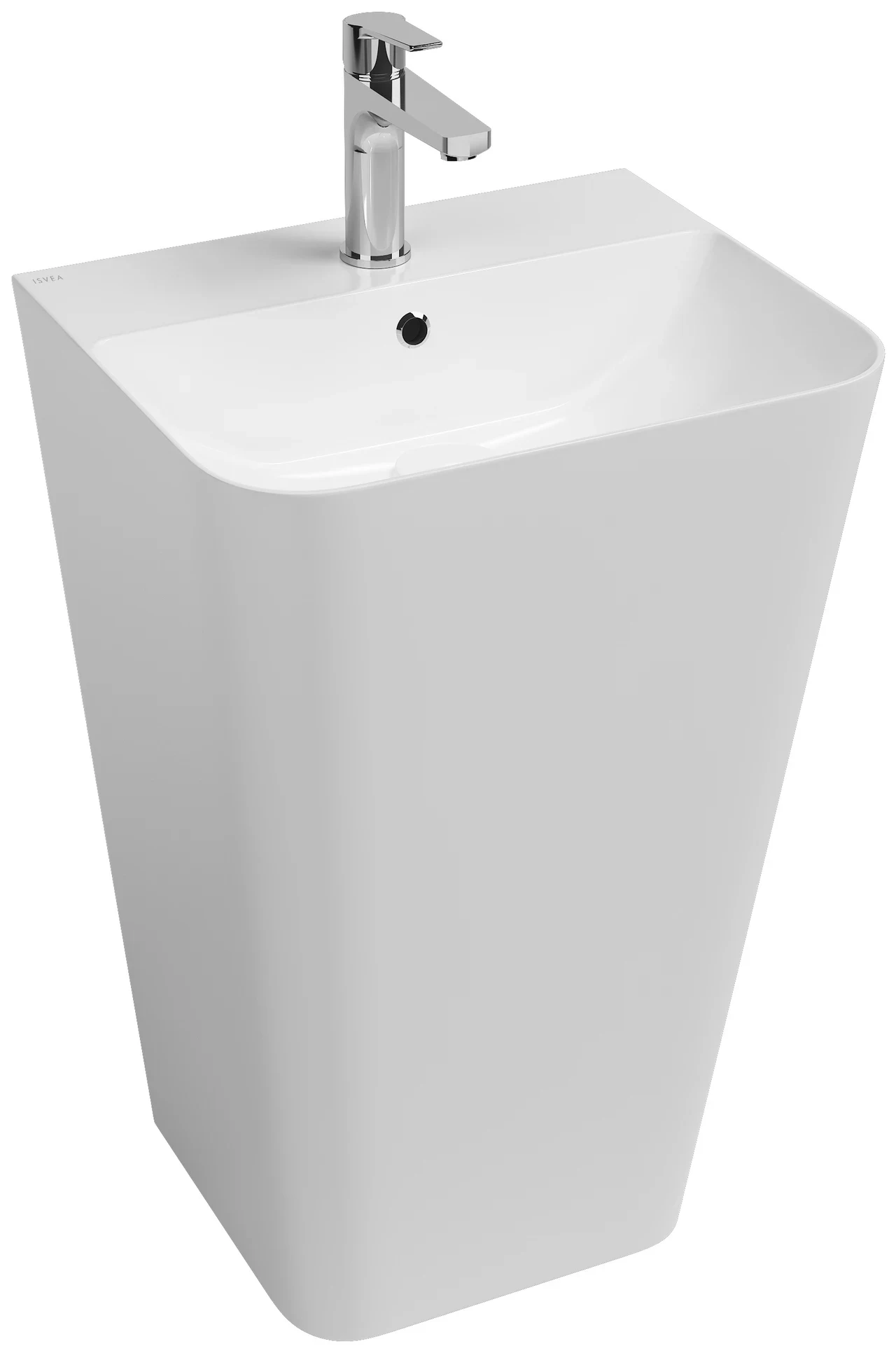 Isvea Sott'Aqua Monobloc Floor-Standing Washbasin 50 cm 10SQ37001