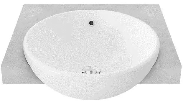 TOTO Semi Recessed Counter Lavatory (Ø = 430 mm) w/brackets LW533JW/F#W