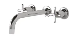 TOTO "Hayon" Cross Handle Combination Wall Type Lavatory Faucet TX118LYC