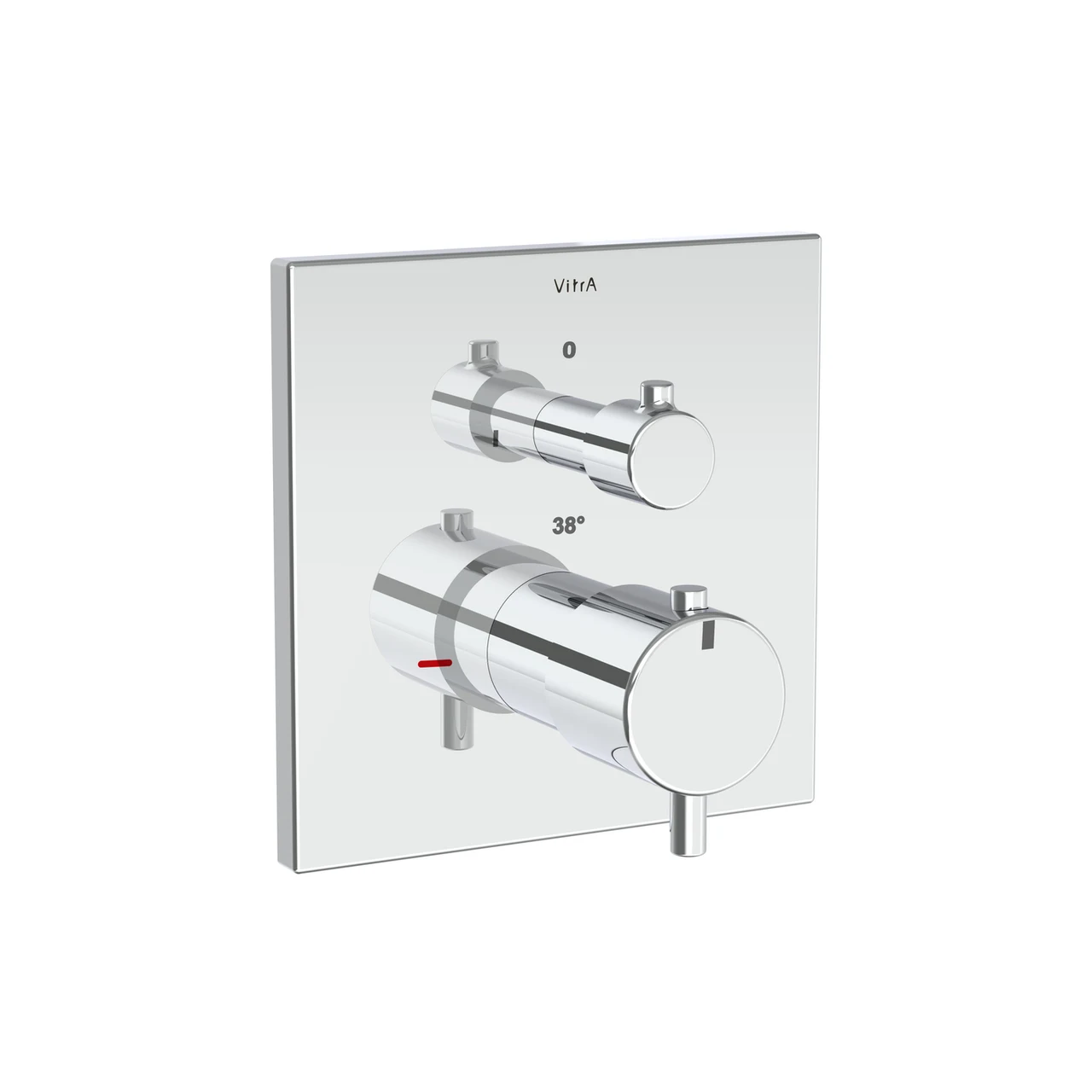 VitrA Aquaheat Thermostatic Built-in Bath/Shower Mixer - Square A43268EXP