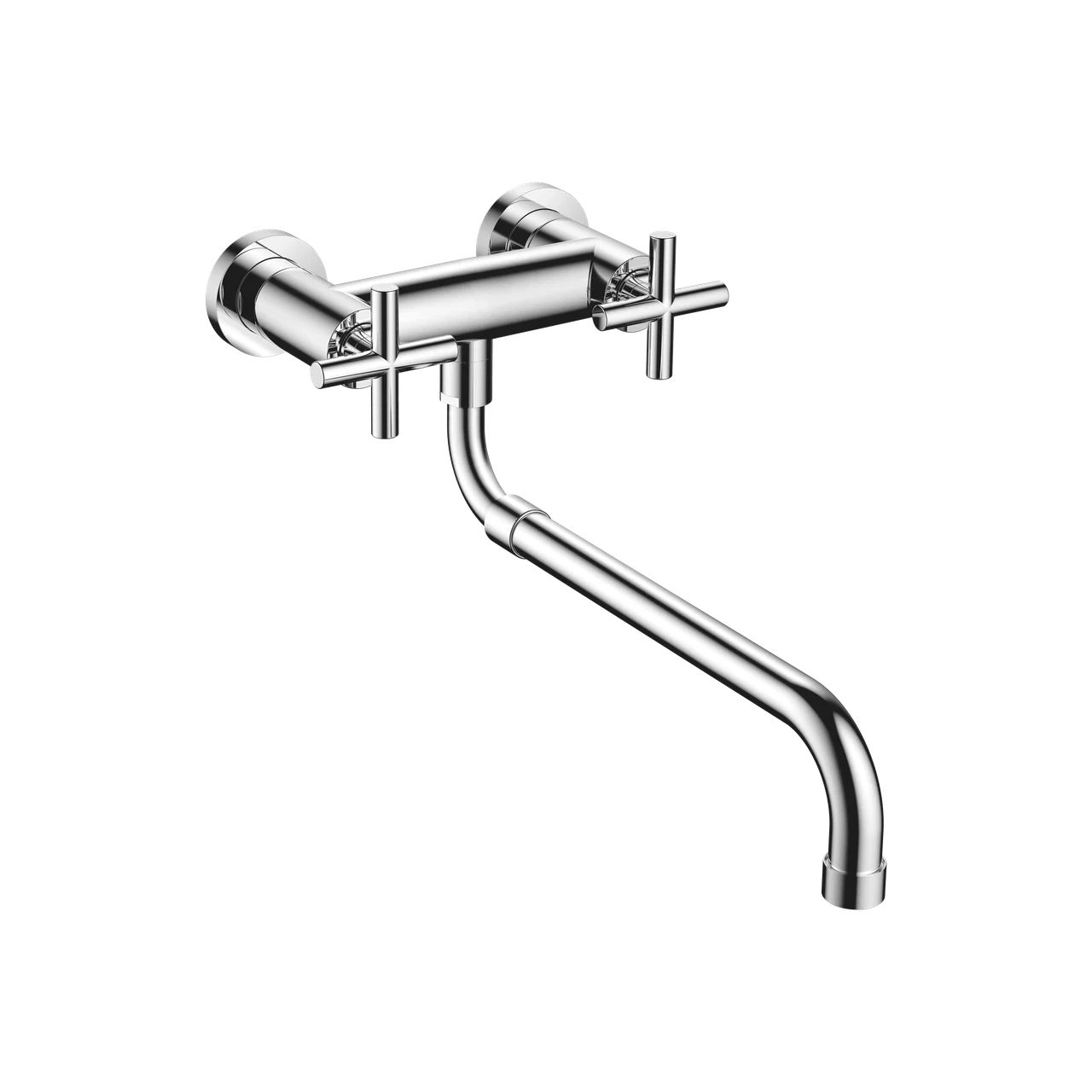 Dornbracht TARA Wall-mounted bridge mixer with extending spout 31151892
