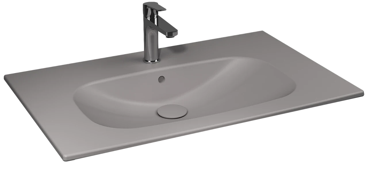 Isvea Infinity Flat Washbasin 81 cm Stone Gray 10NF50081-2V