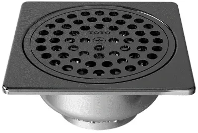 TOTO Floor Drain W/Square Flange (for 2" G.I. Pipe) (115 x 115 mm) (old item : TX1BV1N) TX1DBV1