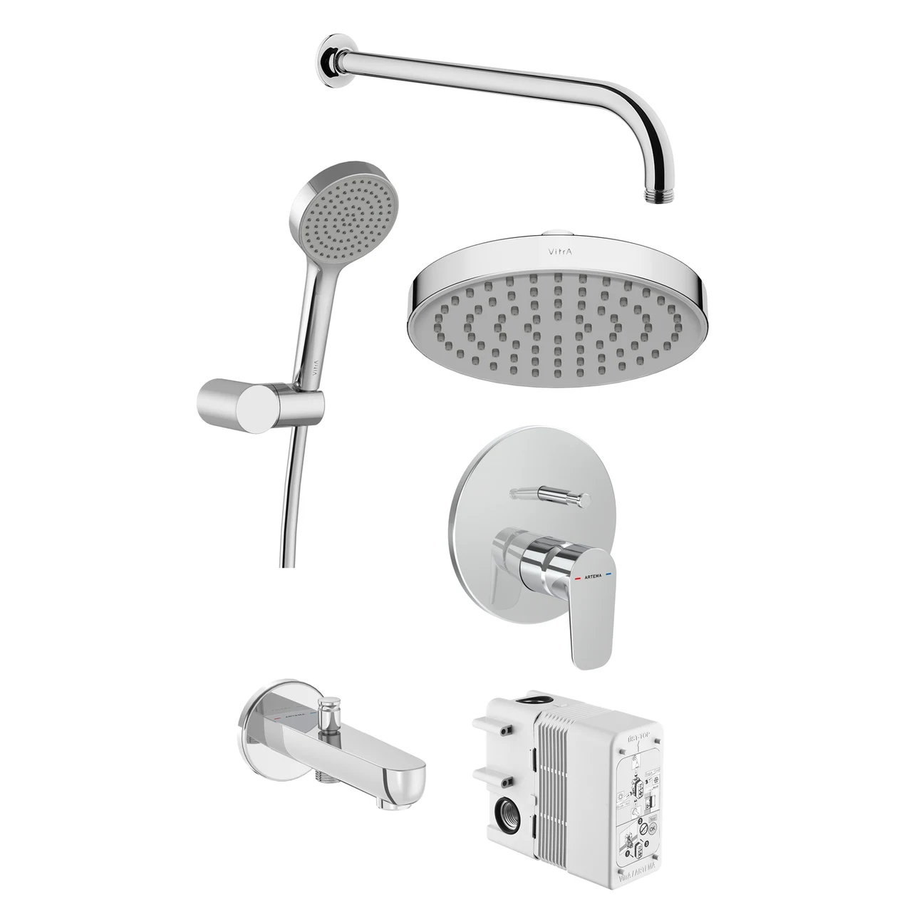 VitrA Flow Round Concealed Bathroom Set A49321