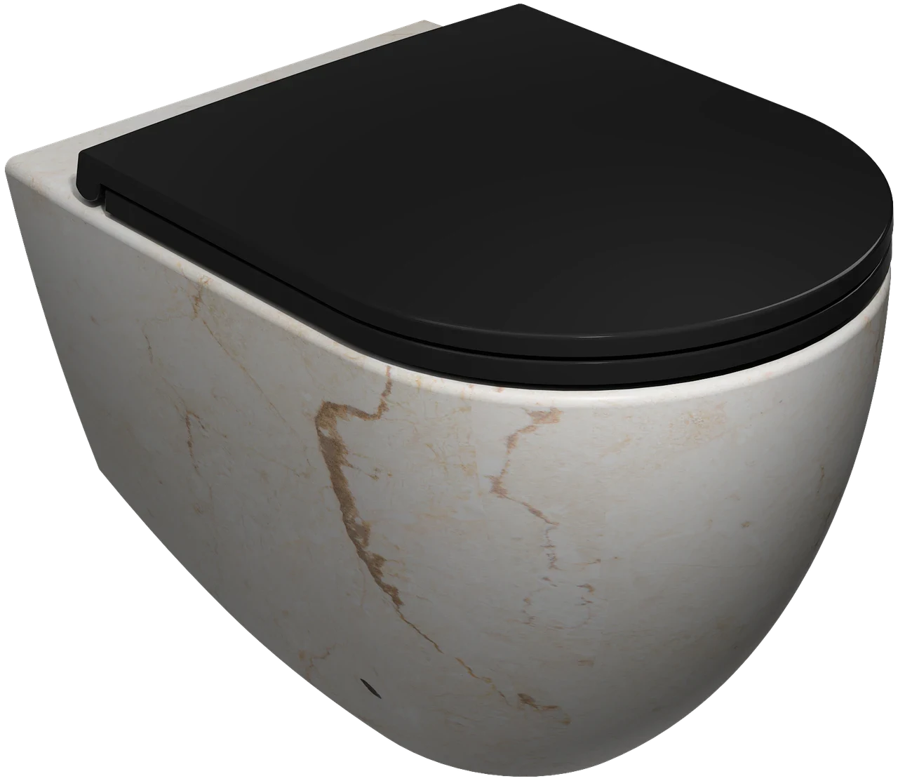 Isvea Infinity Wall-Hung Toilet Travertine - VORTEX 10NF02003-TRV