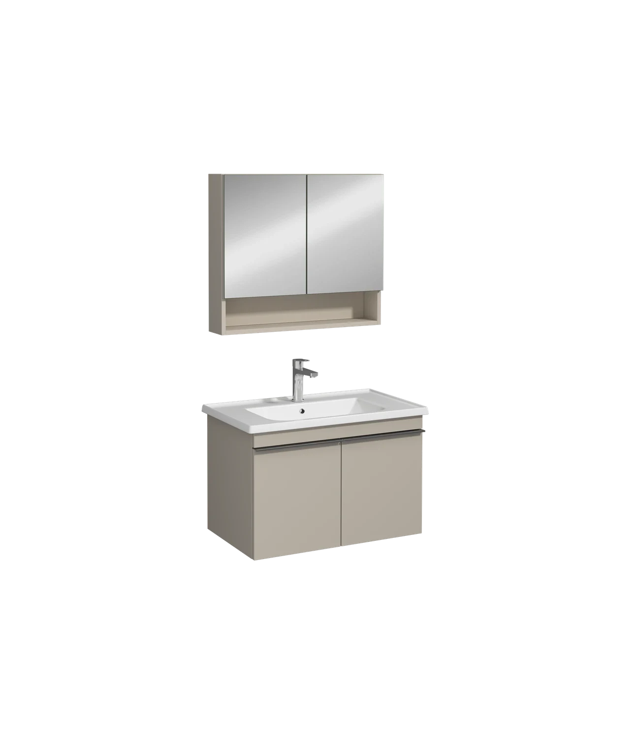 Isvea Terni Washbasin Cabinet Ash Gray 80 cm 22TE1022080I