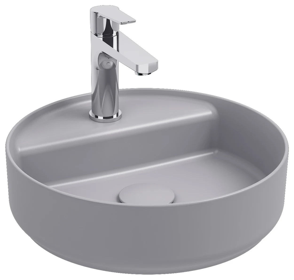 Isvea Infinity Counter-Top Washbasin 42 cm Stone Gray 10NFS65V42I