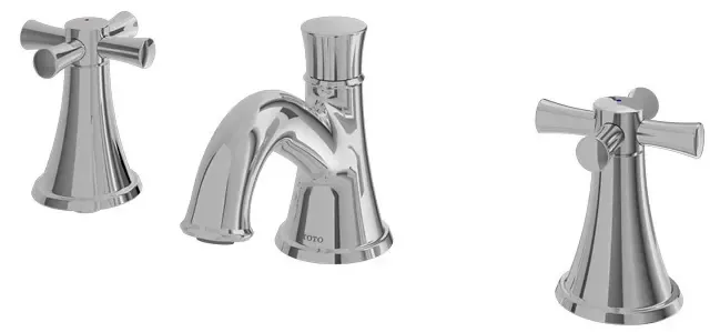 TOTO "Gloria" 8" Cross Handle Lavatory Faucet W/ 1 1/4" Pop-Up Waste TX103LGNCBR