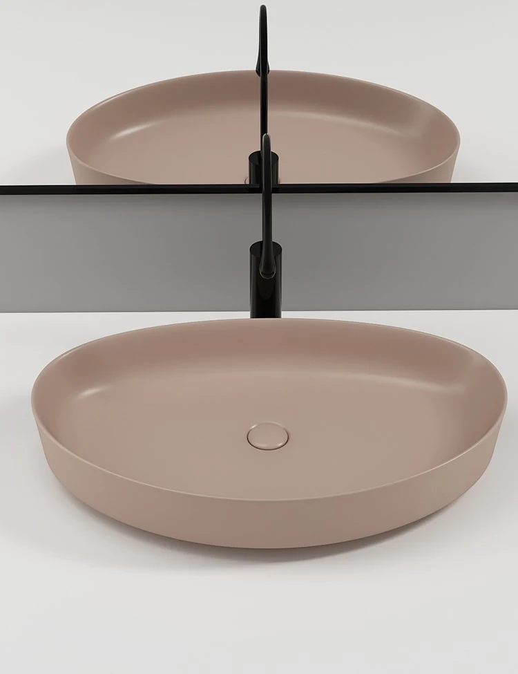 Oceandell Organic Oval Countertop Washbasin BSA-0005