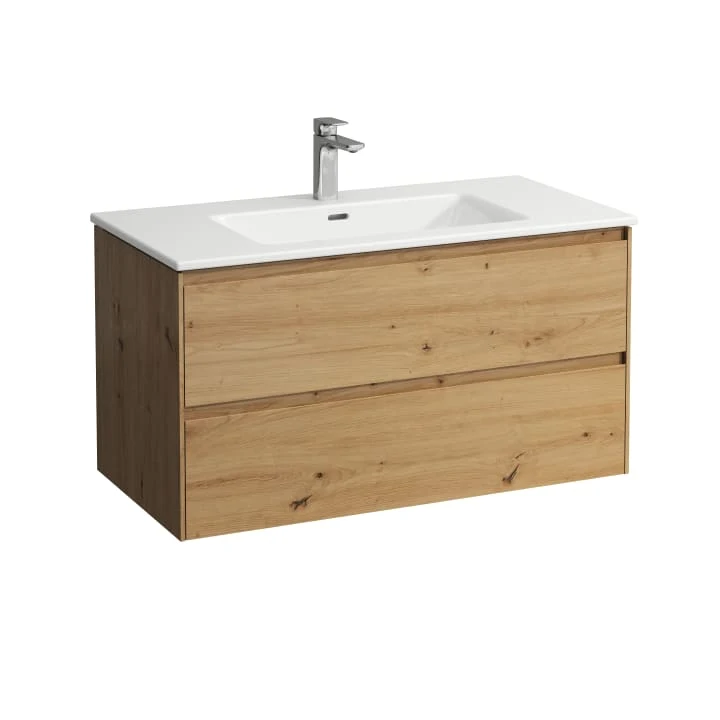 LAUFEN Slim washbasin with vanity unit 100 × 50 cm H864967