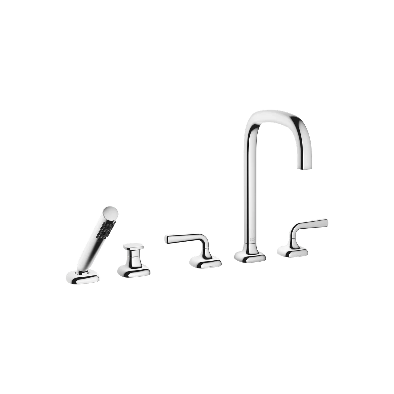 Dornbracht COYA Five-hole bath mixer for deck mounting with diverter